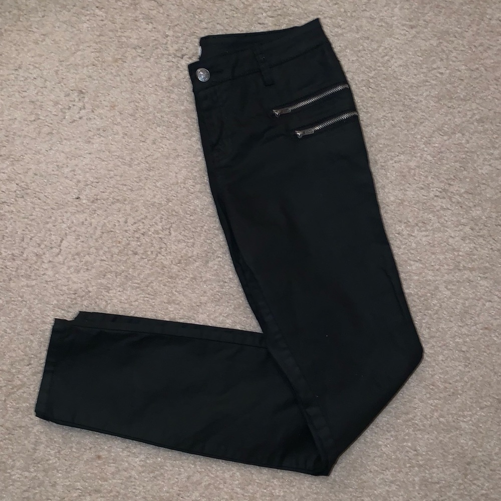 Forever 21 Zippered Black Jeans